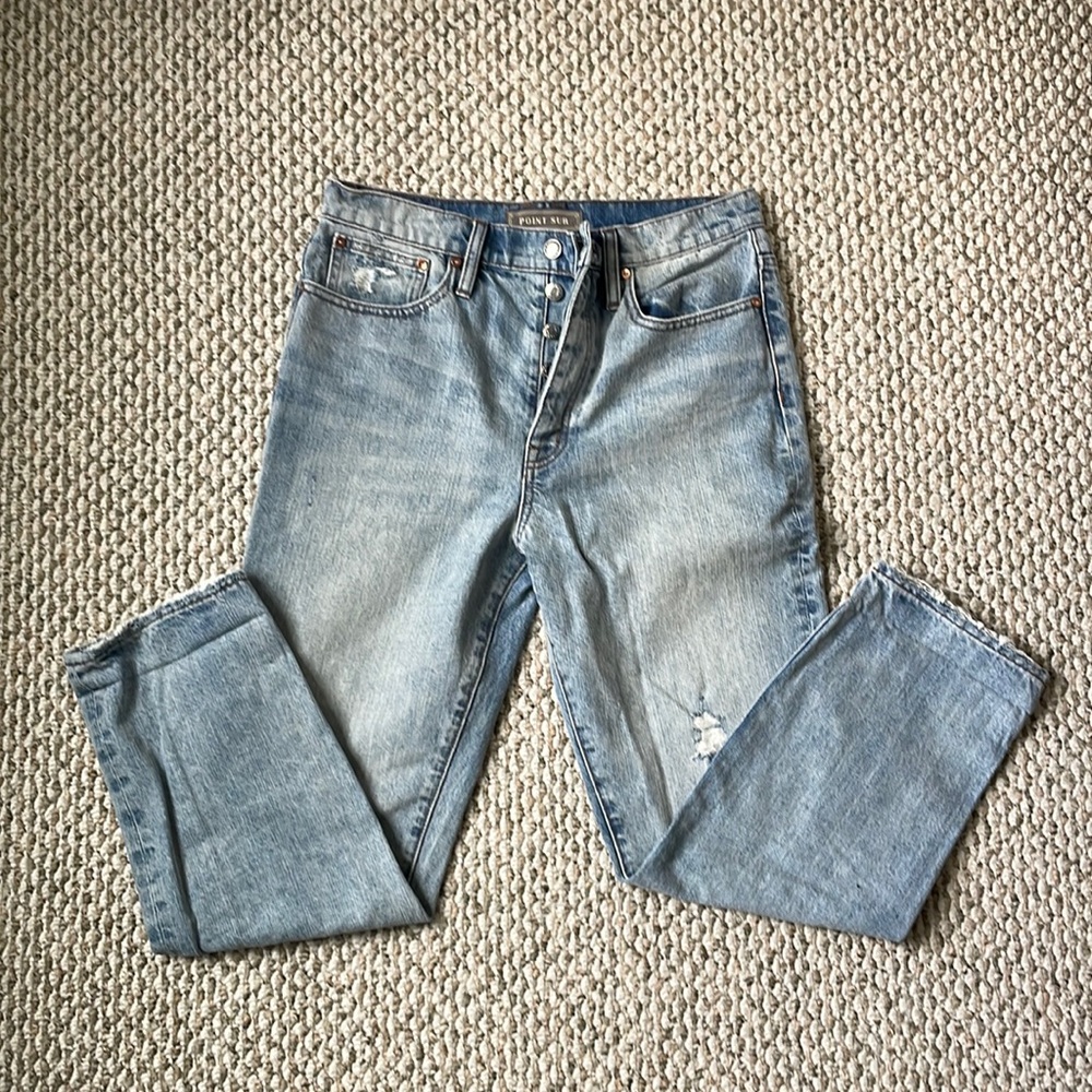 J Crew Point Sur Denim Distressed Jeans